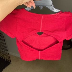 Red crop top forever 21